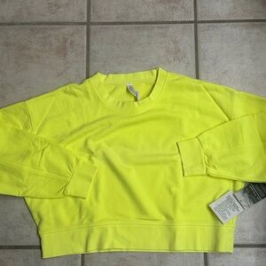 New Lululemon Perfectly Oversized Crop Crew - Neon Wash